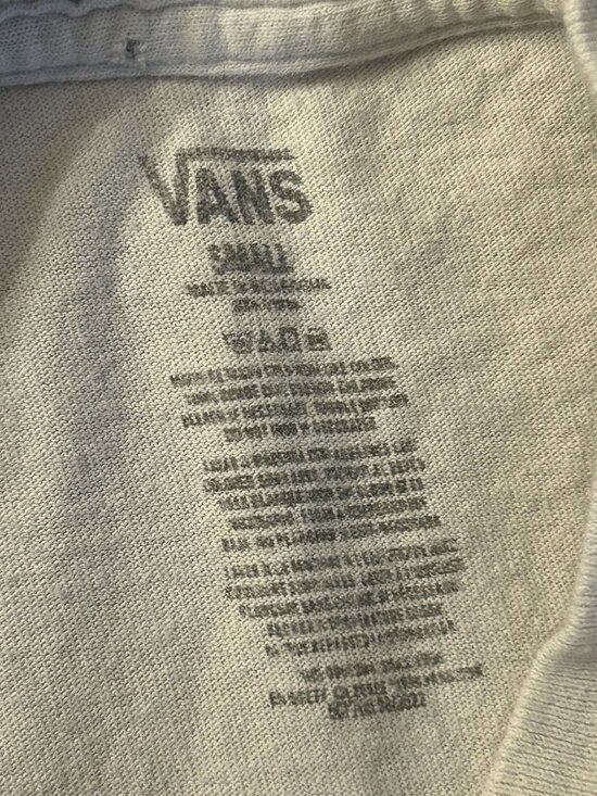 Vans Pizza Hot & Shreddy Graphic T-shirt Mens Small White Red Skateboard Tee - Picture 6 of 7